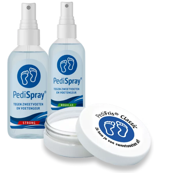 Pedifris en pedispray middelen tegen zweetvoeten